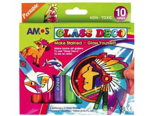 Barvy na sklo sada 10 ks 1498 10,5ml -