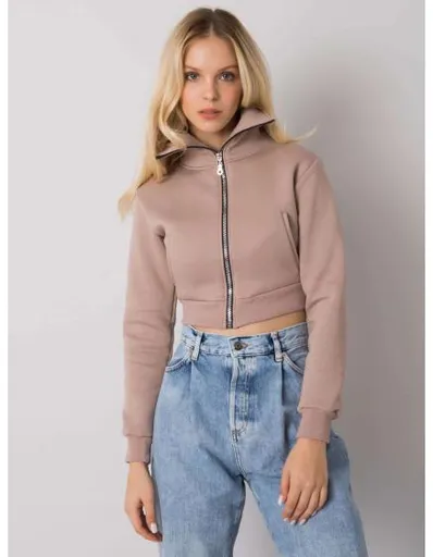 Dámská mikin krátká Ann RUE PARIS tmavě béžová