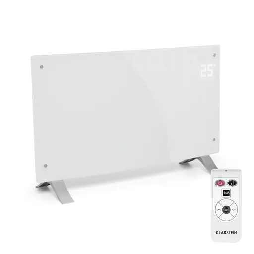 Klarstein Bornholm Curved, konvektor, konvekční ohřívač, termostat, časovač, 2000 W, bílý