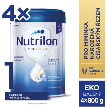 Nutrilon Profutura Cesarbiotik 1 počáteční mléko 4× 800 g (8595002110083)
