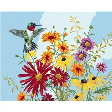 Zuty - Malování podle čísel - LEDŇÁČEK A KVĚTINY (ABRAHAM HUNTER), 80x100 cm, vypnuté plátno na rám (HRAmmb07943nad)