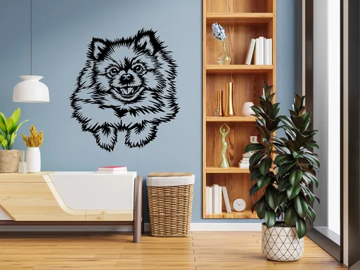 Vsepropejska Pomeranian dřevěná dekorace na zeď Rozměr (cm): 38 x 33