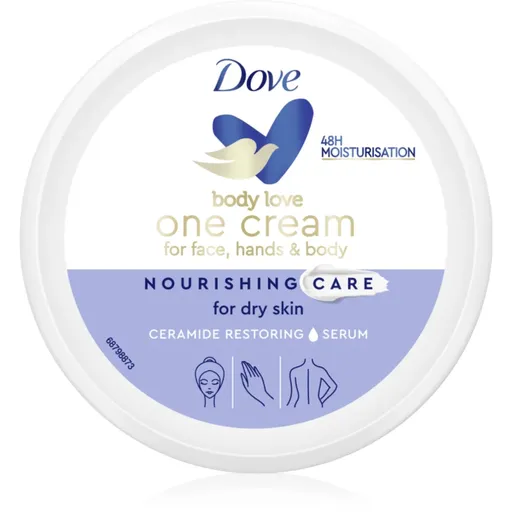 Dove Body Love Rich Nourishing Cream vyživující krém na tvář, ruce a tělo 250 ml