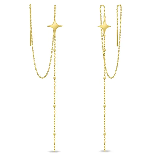 Brilio Silver Stylové dlouhé řetízkové náušnice EA896Y