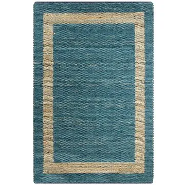 Ručně vyráběný koberec juta modrý 120x180 cm (133735)