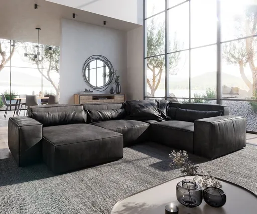 Pohovka ve tvaru "U" Sirpio D 330x240 cm imitace kůže