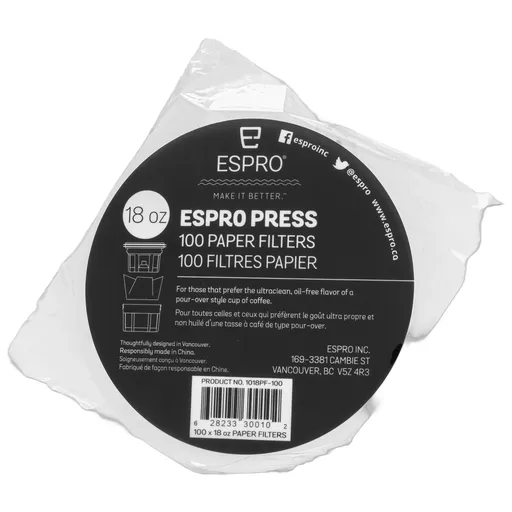 Papírový filtr pro french press kávovary PRESS 530 ml, sada 100 ks, Espro