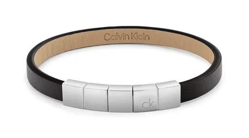 Calvin Klein Módní kožený náramek Minimalistic Squares 35100062