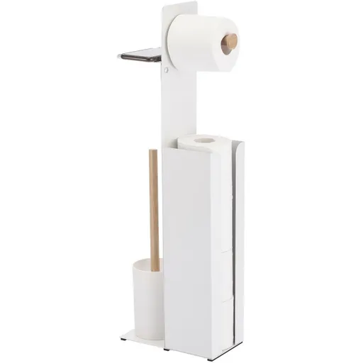 Spirella Stojan na toaletní papír se štětkou a držákem Yoni 67 x 22 x 12 cm, bílá