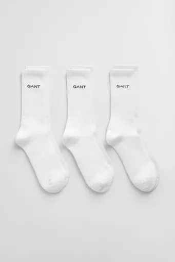 PONOŽKY 3-PACK GANT SPORT SOCKS WHITE