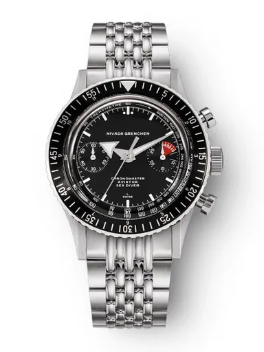 Nivada Grenchen Chronomaster White Broad Arrow Inter. Bezel - Manual - Beads of Rice