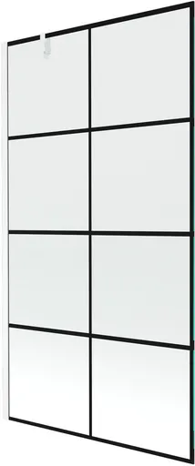 MEXEN/S Next vanová zástěna FIX 100x150, černý dekor, bílá 895-100-000-00-77-20