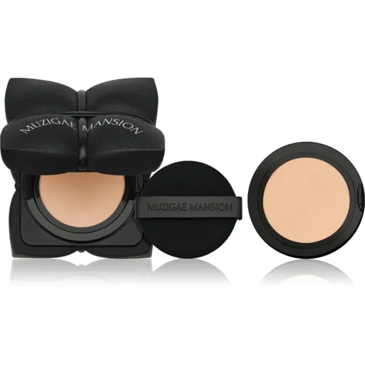 MUZIGAE MANSION Sleek Matt Cushion dlouhotrvající make-up v houbičce SPF 50+ + náhradní náplň odstín N23 2x15 g