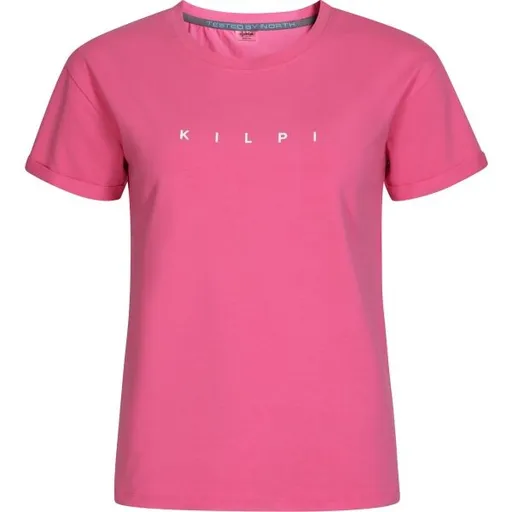 KILPI PROLIX Dámské bavlněné tričko s krátkým rukávem, růžová, velikost