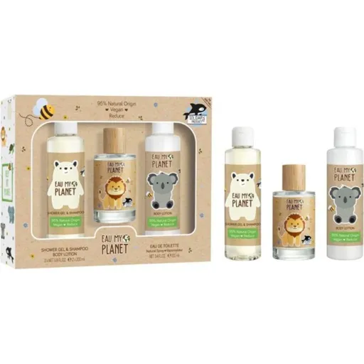 Eau My Planet dárkový set EDT 100 ml + sprchový gel a šampon 200 ml + tělové mléko 200 ml