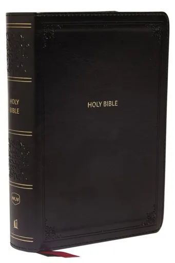 NKJV, End-of-Verse Reference Bible, Compact, Leathersoft, Black, Red Letter, Comfort Print - Thomas Nelson