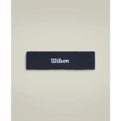 Wilson U TERRY LOGO HEADBAND Sportovní čelenka, tmavě modrá, velikost UNI