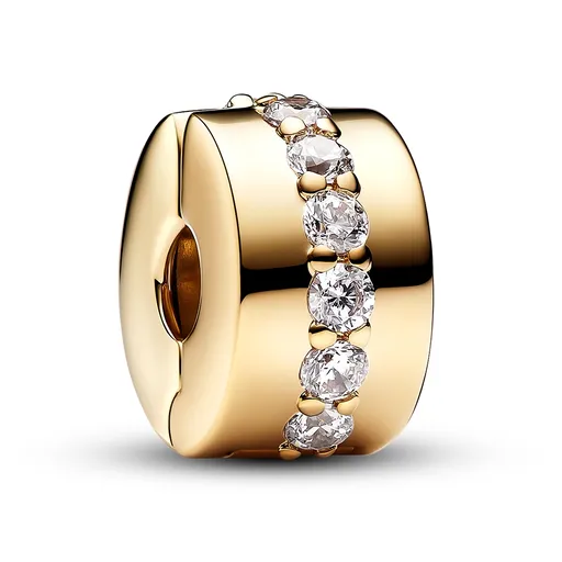 Pandora Pozlacený klipový korálek se zirkony Shine 761972C01