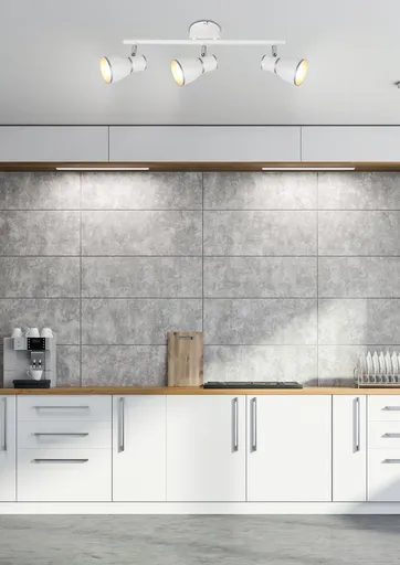 Nástěnná lampa 3x40W E14 bílá/chrom