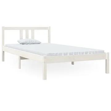 Rám postele bílý masivní dřevo 100 × 200 cm, 814875 (814875)