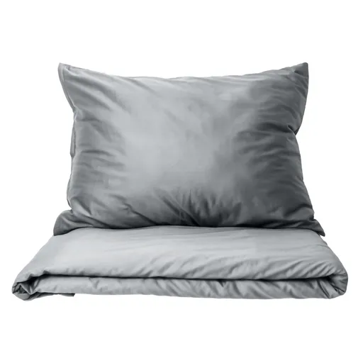 Polášek Povlečení z bavlněného saténu - Light grey | 140 x 200 cm / 70 x 90 cm