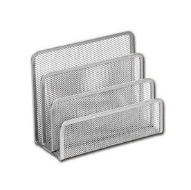 Drátěný stojan na dopisy 3 přihrádky stříbrný