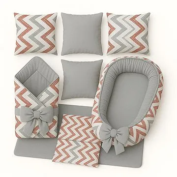 BabyTýpka sada L - Cikcak Red Grey (8594201222047)