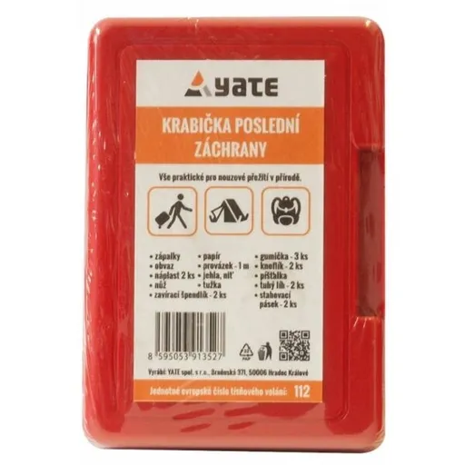 YATE KPZ Krabička poslední záchrany, červená, velikost