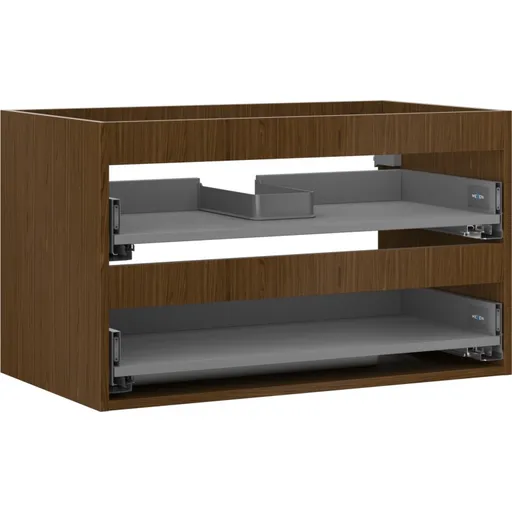 MEXEN Box-A skříňka pro umyvadlo 80, 2 zásuvky, ořech 91AX0-0800-470-2-86