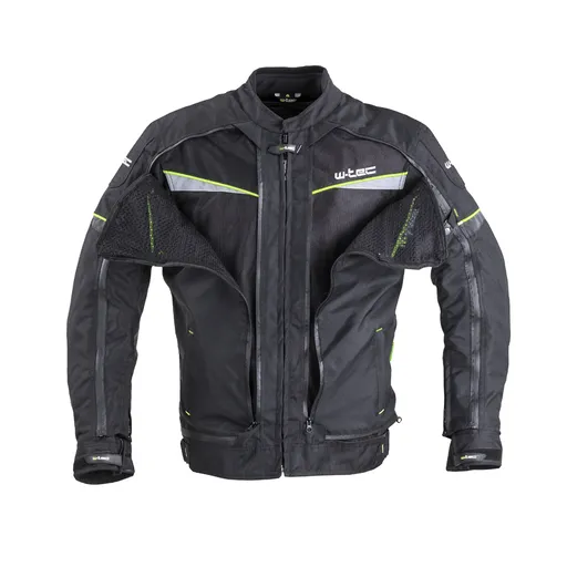 Pánská moto bunda W-TEC Progair černá-fluo 5XL