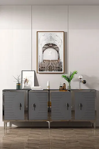 Konzolový stolek Tuna 180 - Anthracite, Silver