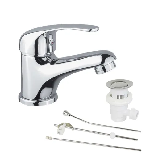 Mereo Umyvadlová stojánková baterie, Lila, s výpustí, chrom CBEE101