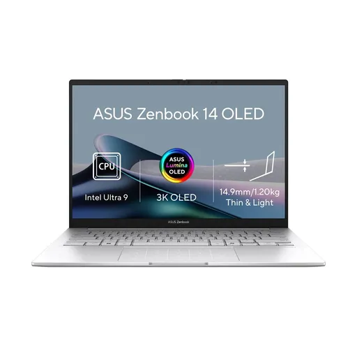 ASUS Zenbook 14 - Ultra 9 Processor 285H/32 GB/1TB SSD/14"/WUXGA/OLED/Touch/2y PUR/Win 11 Pro/stříbrná
