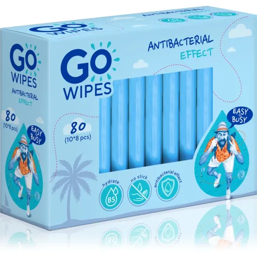 GoWipes Anti-Bacterial Effect osvěžující vlhčené ubrousky 10x8 ks
