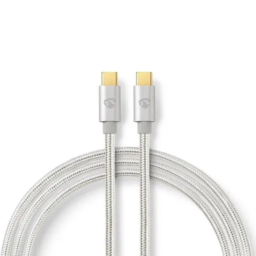 Nedis CCTB60800AL20 - USB 2.0 kabel | USB-C™ Zástrčka | USB-C™ Zástrčka | 480 Mbps | 2.00 m | Stříbrná