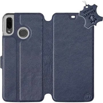 Flip pouzdro na mobil Huawei Nova 3 - Modré - kožené -   Blue Leather (5903226519743)