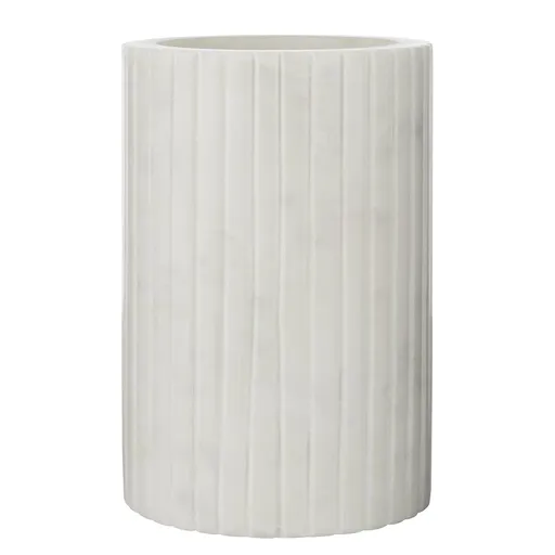 MARBLE Chladič láhví rýhovaný 13 cm - bílá