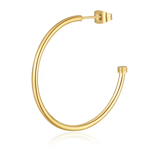 S'Agapõ Single pozlacená kruhová náušnice Happy Ears SHEA17 1,7 cm