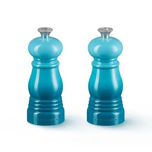 Sada mlýnků na sůl a pepř 11 cm, sada 2 ks, TEAL, plast, Le Creuset