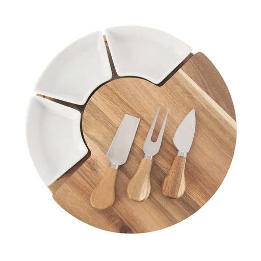 Krájecí prkénko s kráječi na sýr a miskami pr. 28 cm - ORION