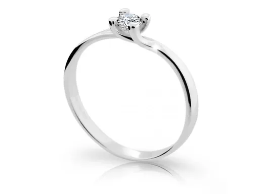 Cutie Jewellery Něžný prsten z bílého zlata se zirkonem Z6823-1855-10-X-2 61 mm