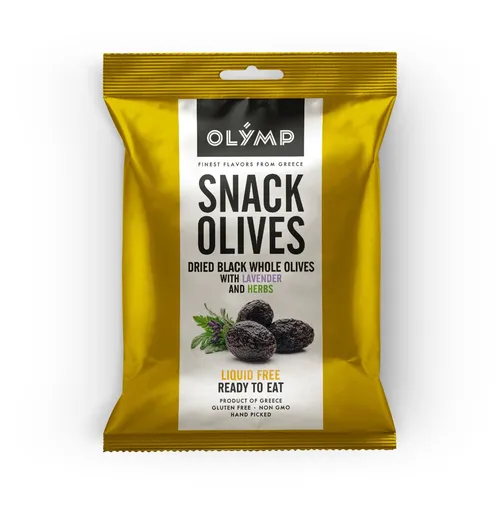 Olymp Sušené celé černé olivy s levandulí a bylinkami 70 g