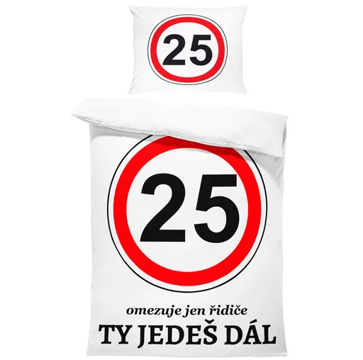 Povlečení Ty jedeš dál – výběr věku (Rozměr : 1x140/200 + 1x90/70, věk: 25)