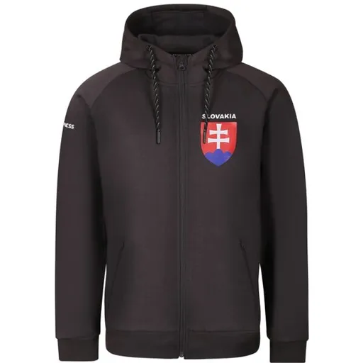 PROGRESS SK HOODY ZIP MAN Pánská mikina pro fanoušky, tmavě šedá, velikost