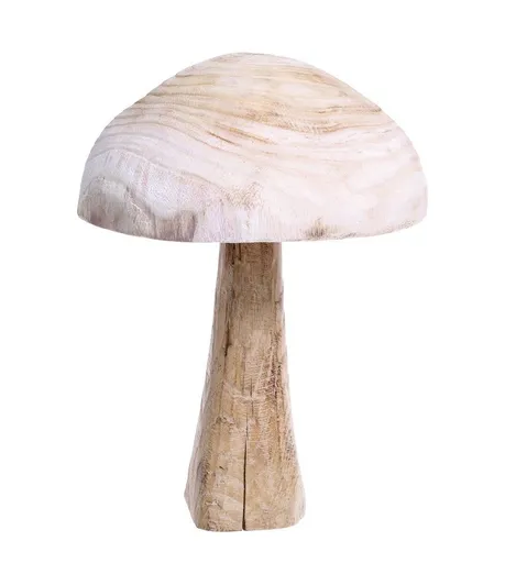 Přírodní dřevěná dekorace houba Mushroom - Ø 30*40 cm Chic Antique