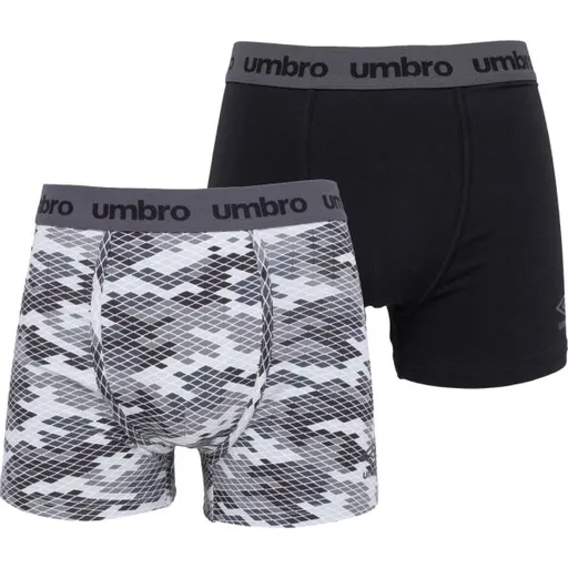 Umbro BOXER SHORT 2 PACK Pánské boxerky, černá, velikost