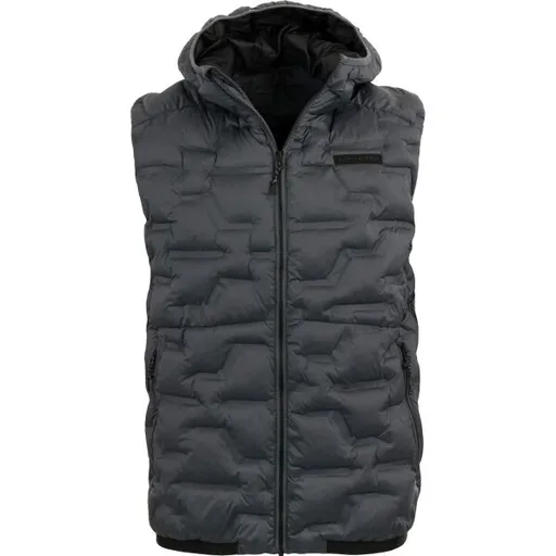 ALPINE PRO LIVEW Pánská zateplená Vesta, tmavě šedá, velikost