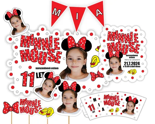 Personal Personalizovaný narodeninový set - Minnie Mouse
