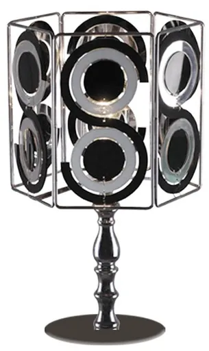 Stolní lampa Nemo chrom/černá