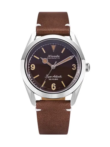 Nivada Grenchen Super Antarctic 3.6.9 Tropical - Brown Leather White Stitching